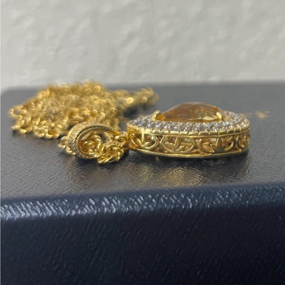 DeLatori by ALOR Citrine Necklace with Box - Picture 5 of 15